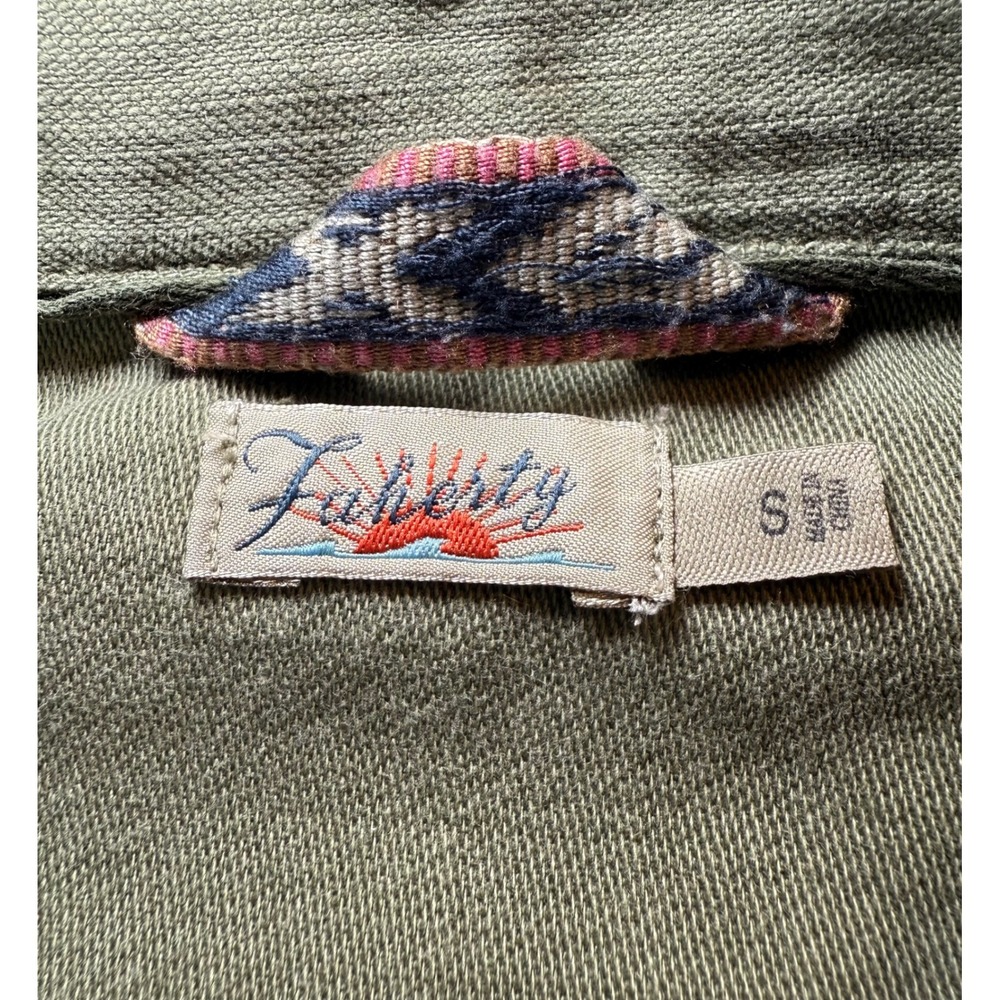Faherty Womens Small Savannah Cotton Oversight Fatigue Shirt Utility WOF2221-FTG - Picture 3 of 9